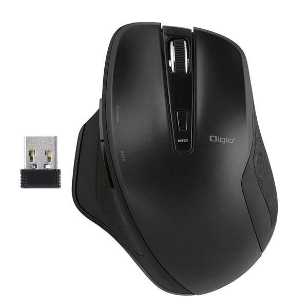 Nakabayashi 無線静音5ボタンBlueLEDマウス Just Fit Curve MUSRKF155BK | ナカバヤシ