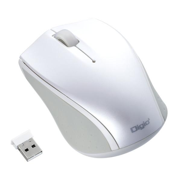 Nakabayashi 小型無線3ボタンBlueLEDマウス ホワイト MUSRKT160W | ナカバヤシ | 01