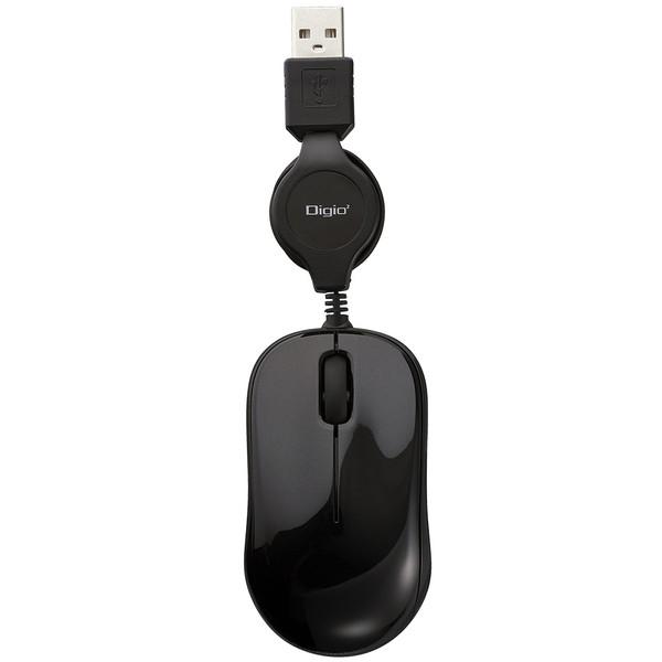 Nakabayashi マウス くるんとmini ブラック MUS-UKT166BK ［BlueLED /有線 /3ボタン /USB］ | ナカバヤシ | 07