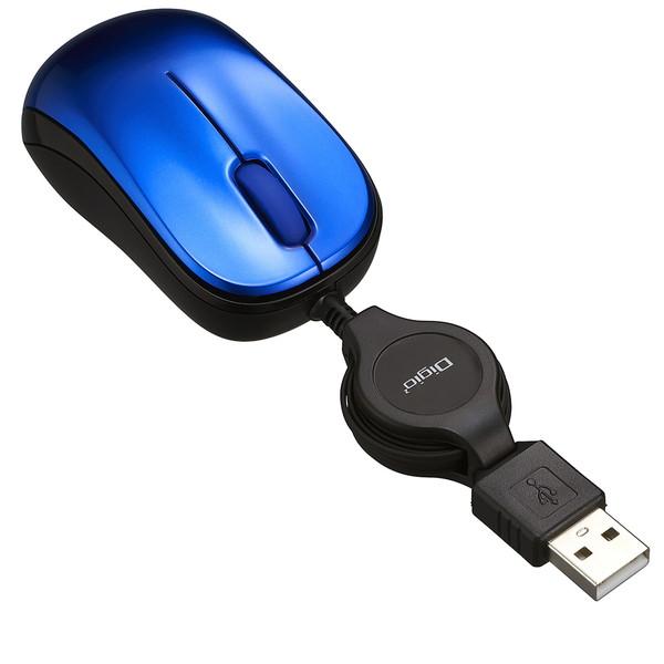 Nakabayashi マウス くるんとmini ブルー MUS-UKT166BL ［BlueLED /有線 /3ボタン /USB］ | ナカバヤシ | 02