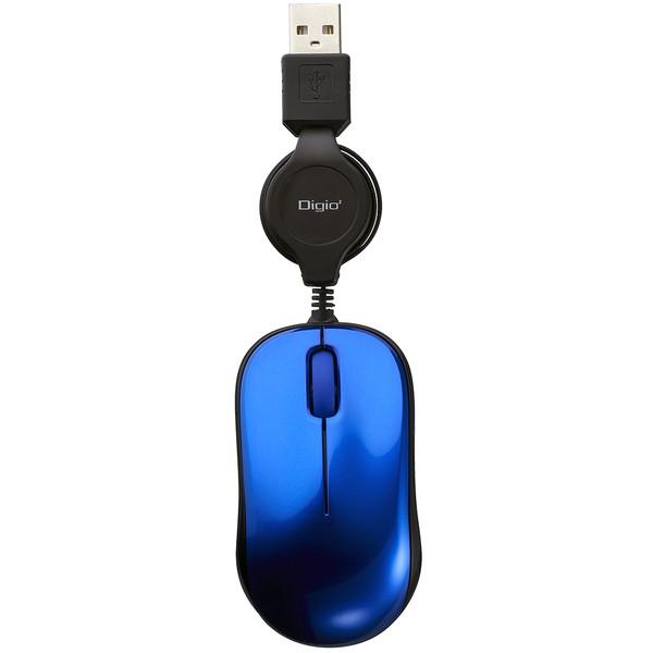 Nakabayashi マウス くるんとmini ブルー MUS-UKT166BL ［BlueLED /有線 /3ボタン /USB］ | ナカバヤシ | 04