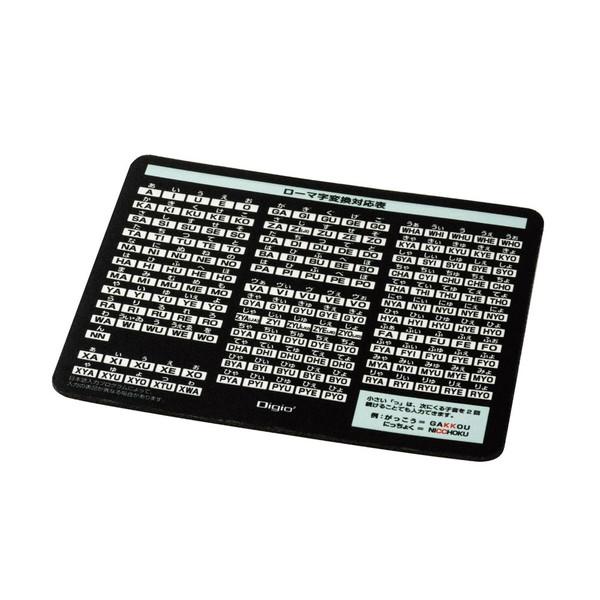 Nakabayashi MUP-930BK マウスパッド ローマ字 クロスタイプ ブラック | ナカバヤシ | 02