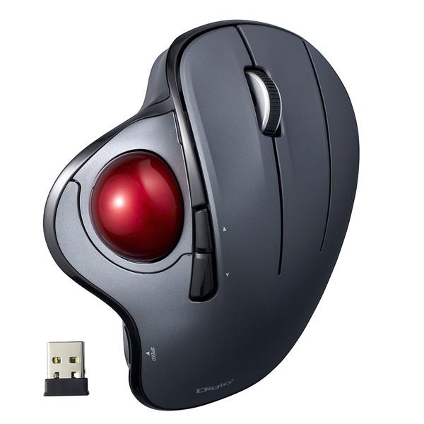 Nakabayashi マウス トラックボール(Chrome/Mac/Windows11対応) グレー MUS-TRIF180GY ［光学式 /無線(ワイヤレス) /5ボタン /USB］ | ナカバヤシ | 08