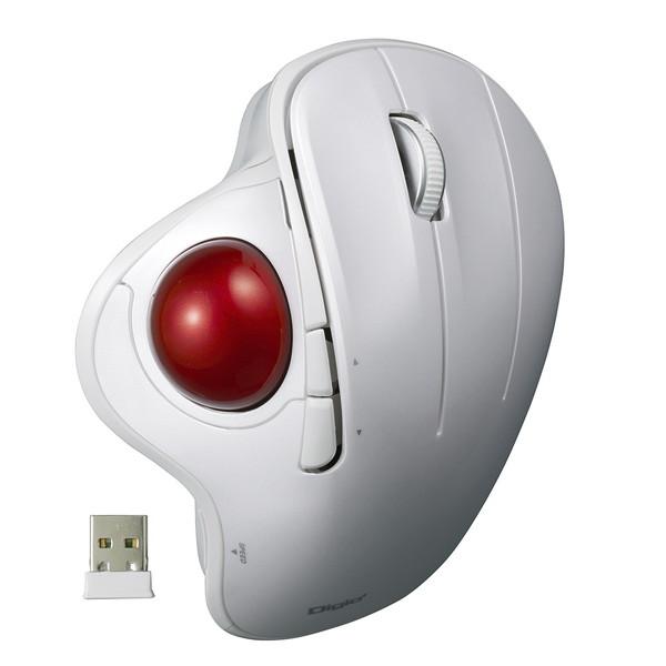 Nakabayashi マウス トラックボール(Chrome/Mac/Windows11対応) ホワイト MUS-TRIF180W ［光学式 /無線(ワイヤレス) /5ボタン /USB］ | ナカバヤシ | 08