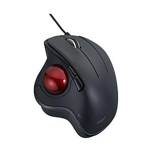 Nakabayashi マウス トラックボール(Chrome/Mac/Windows11対応) ブラック MUS-TUIF181BK ［光学式 /有線 /5ボタン /USB］ | ナカバヤシ