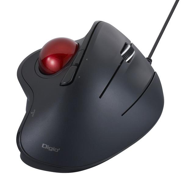 Nakabayashi マウス トラックボール(Chrome/Mac/Windows11対応) ブラック MUS-TUIF181BK ［光学式 /有線 /5ボタン /USB］ | ナカバヤシ | 06