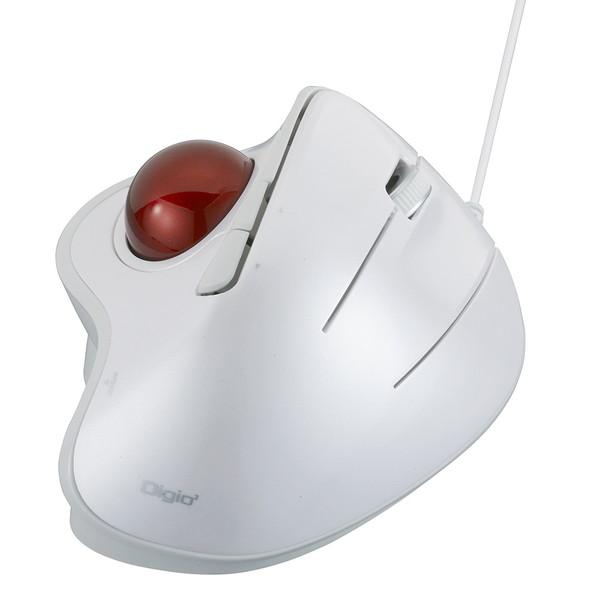 Nakabayashi マウス トラックボール(Chrome/Mac/Windows11対応) ホワイト MUS-TUIF181W ［光学式 /有線 /5ボタン /USB］ | ナカバヤシ | 06
