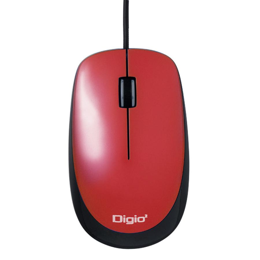 Nakabayashi 小型有線3ボタン光学式マウス レッド MUS-UKT114GR  ［光学式 /有線 /3ボタン /USB］ 【864】 | ナカバヤシ | 02