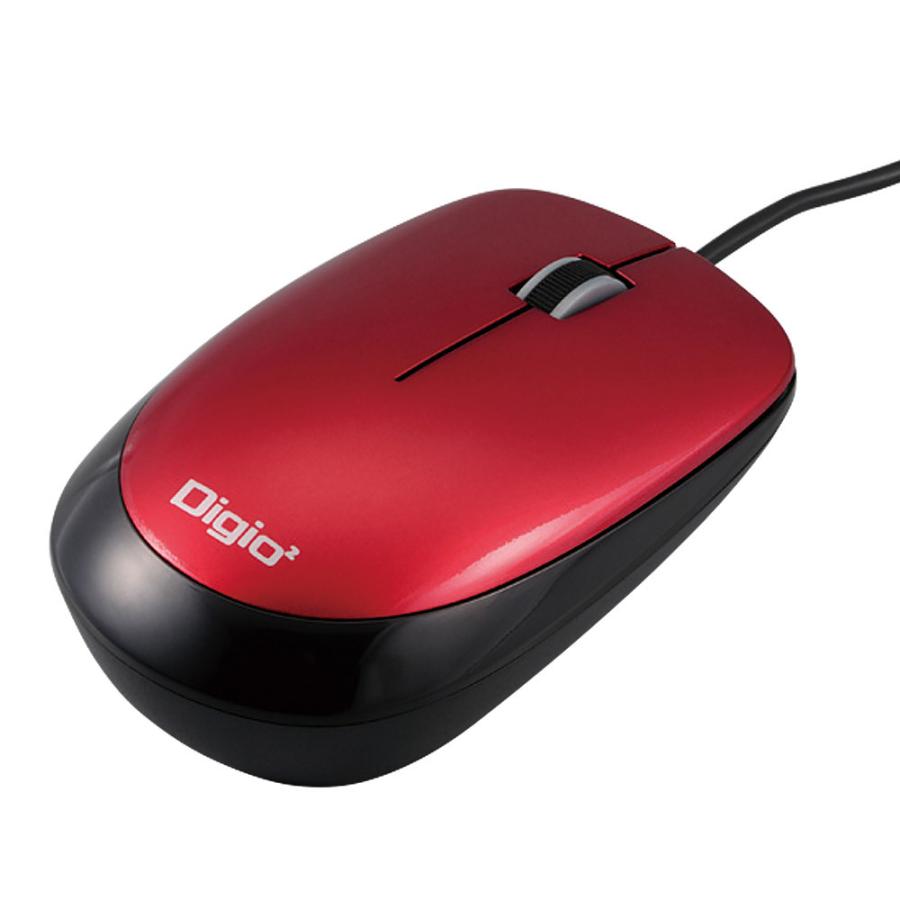 Nakabayashi 小型有線3ボタン光学式マウス レッド MUS-UKT114GR  ［光学式 /有線 /3ボタン /USB］ 【864】 | ナカバヤシ | 03