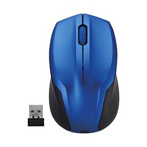 Nakabayashi 無線静音3ボタンBlueLEDマウス ブルー MUS-RKT125GBL  ［BlueLED /無線(ワイヤレス) /3ボタン /USB］ | ナカバヤシ