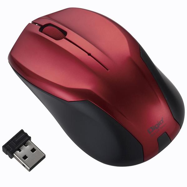 Nakabayashi 無線静音3ボタンBlueLEDマウス レッド MUS-RKT125GR  ［BlueLED /無線(ワイヤレス) /3ボタン /USB］ | ナカバヤシ | 05