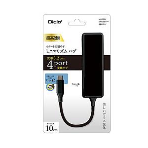 Nakabayashi UH-C3234BK USB-C → USB-A 変換ハブ (Chrome/Android/iPadOS/Mac/Windows11対応) ブラック ［バスパワー /4ポート /USB 3.2 Gen1対応］ | ナカバヤシ