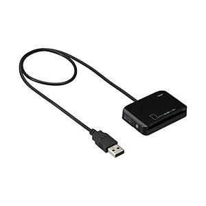 Nakabayashi 接触型ICカードリーダーライター USB-A接続 micoroSDカードリーダー搭載(Mac/Windows11対応) ブラック CRW-ICMSD77BK ［マイナンバーカード対応］ | ナカバヤシ