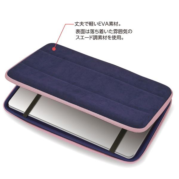 Nakabayashi ノートパソコン / タブレットPC対応［〜11.6インチ］ 汎用PCセミハードケース  ネイビー×ピンク SZC-FC112001NBP | ナカバヤシ | 02