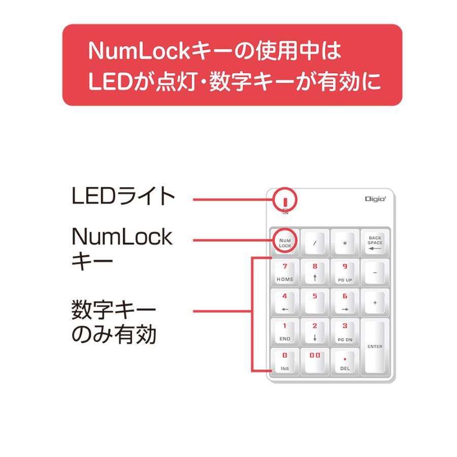 Nakabayashi シンプルUSBテンキーボード／ブラック TNK-SU232BK   ［有線 /USB］ | ナカバヤシ | 05