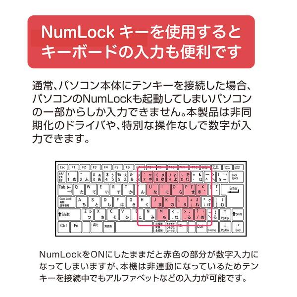 Nakabayashi シンプルUSBテンキーボード／ホワイト TNK-SU232W   ［有線 /USB］ 【864】 | ナカバヤシ | 02