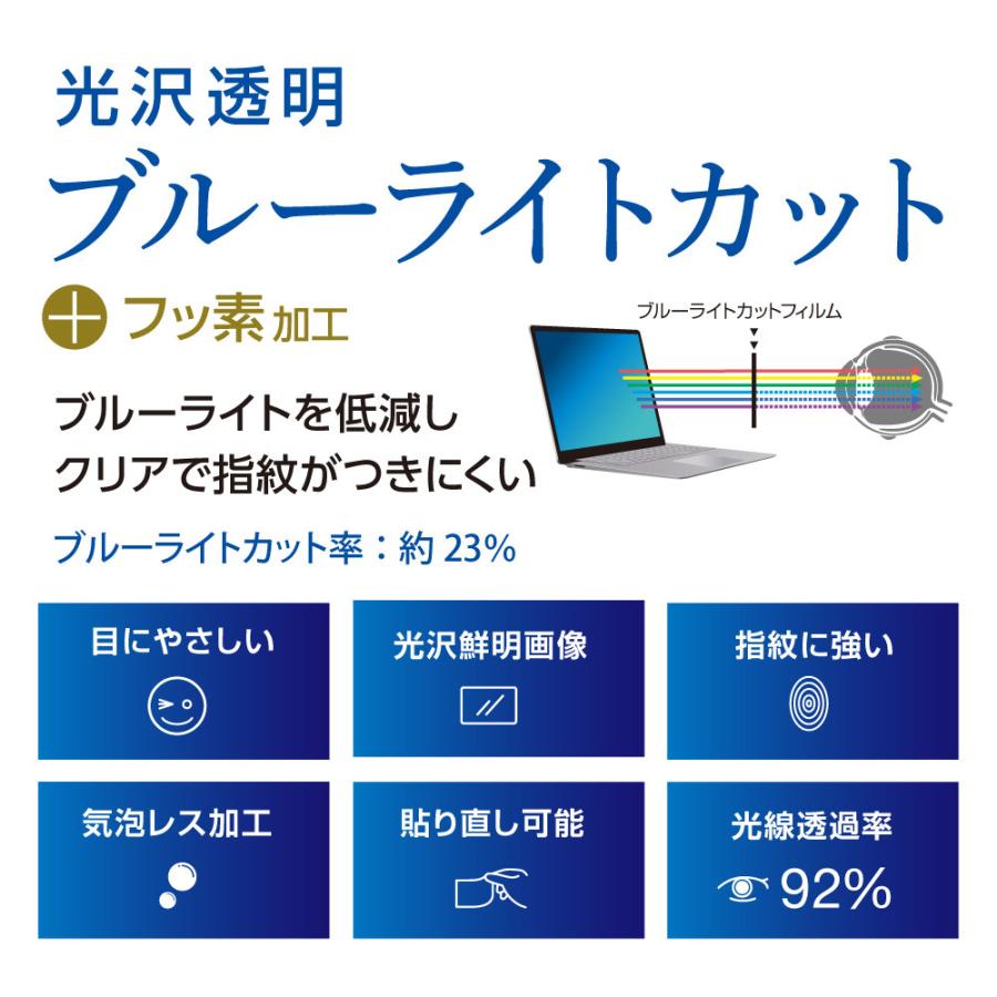 Nakabayashi Surface Laptop Go用 液晶保護フィルム ブルーライトカット 光沢透明   TBF-SFLG20FLKBC | ナカバヤシ | 02