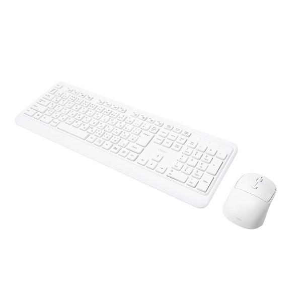 Nakabayashi キーボード・マウスセット (Chrome/Windows11対応) ホワイト MK-04W ［ワイヤレス /USB］ 【864】 | ナカバヤシ | 08