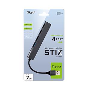 Nakabayashi UH-3254GY USB-Aハブ STIX(Chrome/Mac/Windows11対応) グレー ［バスパワー /4ポート /USB 3.2 Gen1対応］ 【864】 | ナカバヤシ