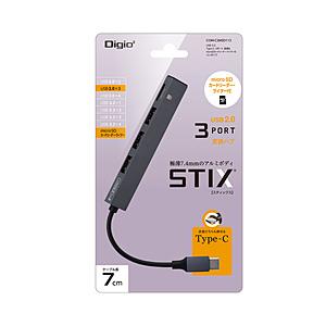 Nakabayashi ［USB-C オス→メス microSDカードスロット / USB-Aｘ3］変換アダプタ  グレー COM-C2MSD113GY | ナカバヤシ