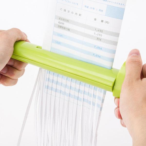 Nakabayashi NSH-H01GN ハンドシュレッダー グリーン [ストレートカット /A6サイズ] | ナカバヤシ | 03