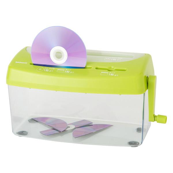 Nakabayashi NSH-101GN ハンドシュレッダー 3Way ハンドシュレッダ クルッキルクロス グリーン [クロスカット /A4サイズ /CDカット対応] | ナカバヤシ | 02