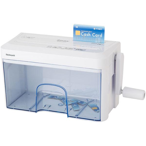 Nakabayashi NSH-303WH ハンドシュレッダー ホワイト [クロスカット /A4サイズ /CDカット対応] | ナカバヤシ | 04