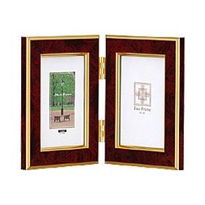 Nakabayashi 樹脂製写真立「マーブル（大理石調）」（L判タテ＋L判タテ／レッド） フ-TP-151-R | ナカバヤシ