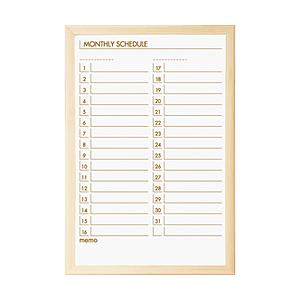 Nakabayashi ウッドスケジュールボード　470×320   SBME4732 | ナカバヤシ
