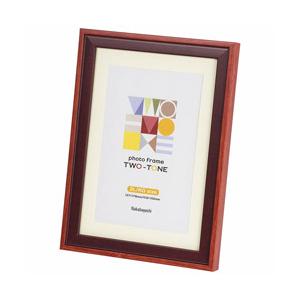 Nakabayashi ツートン フォトフレーム 2L/KG判(マット使用時) レッド FTMS311R | ナカバヤシ