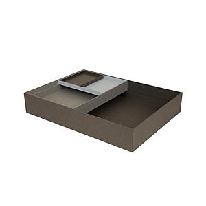 Nakabayashi 卓上トレー [W350ｘD258ｘH60mm] A4サイズ haconia(ハコニア) グレー HCN-TTLA4GY | ナカバヤシ