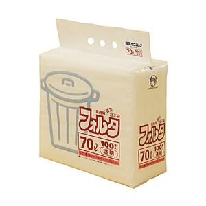 日本サニパック 業務用強力ポリ袋 環優包装フォルタ  F7C ［70L /100枚 /透明］ | 