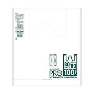 日本サニパック レジ袋 とって付 マチ付 STANDARD PRO(スタンダードプロ) 白 Y12H ［100枚 /半透明］ | 