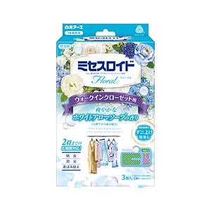 白元 ミセスロイドフローラル ウォークインクローゼット用 3個入 1年防虫 ホワイトアロマソープの香り | 
