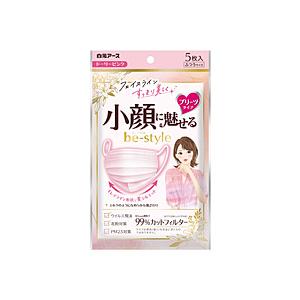 白元 ビースタイル プリーツタイプ ふつうサイズ ドーリーピンク5枚入 | 