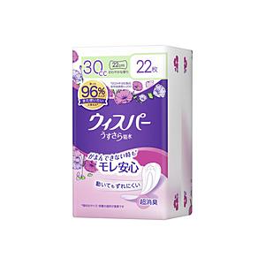 P＆G ウィスパー うすさら吸水 女性用 吸水ケア 30cc 安心の少量用 昼用ナプキンサイズ 22枚入り 22cm (少量の尿モレ用) | P&G