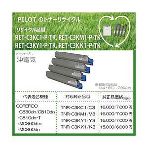 パイロット リサイクルトナー RET-C3KM1-P-TK マゼンタ