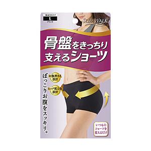 ピップ スリムウォーク 骨盤をきっちり支えるショーツ BK L | ピップ