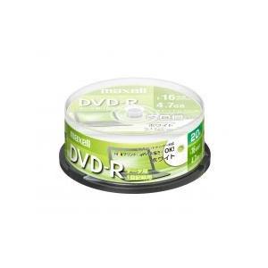 maxell データ用 DVD-R 1-16倍速対応 インクジェットプリンター対応 ひろびろホワイトレーベル 4.7GB スピンドルケース 20枚 【864】 | maxell