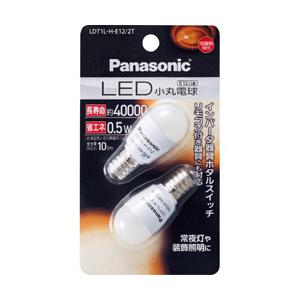 Panasonic(パナソニック) LDT1L-H-E12/2T LED小丸電球 ホワイト [E12 /電球色 /2個] | Panasonic