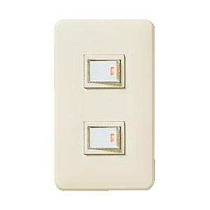 Panasonic(パナソニック) フルカラー埋込ほたるダブルスイッチB（ミルキーホワイト） WNP5251MWP | Panasonic