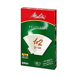 メリタ PA1×2　フィルターペーパー ナチュラルホワイト 1×2（2〜4杯用・40枚入） | 
