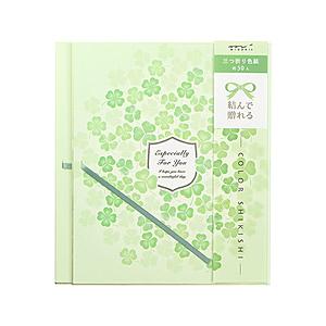 デザインフィル カラー色紙　三つ折り　リボン　クローバ | 