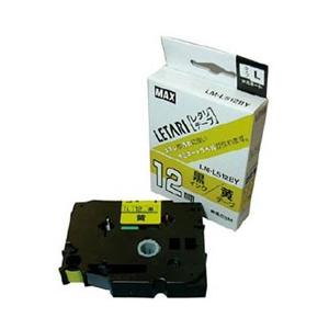 マックス ラベルプリンタ　ビーポップミニ　12mm幅テープ　黄地黒字　LML512BY | マックス