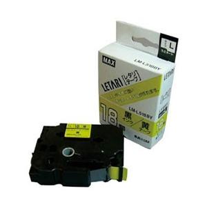 マックス ラベルプリンタ　ビーポップミニ　18mm幅テープ　黄地黒字　LML518BY | マックス