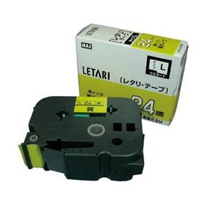 マックス ラベルプリンタ　ビーポップミニ　24mm幅テープ　黄地黒字　LML524BY | マックス