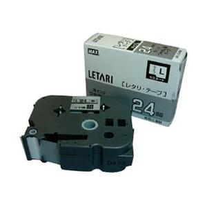 マックス ラベルプリンタ　ビーポップミニ　24mm幅テープ　つや消し銀地黒字　LML524BM | マックス