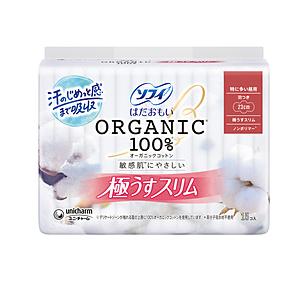 ユニチャーム sofy（ソフィ）はだおもい オーガニックコットン 極うすスリム 特に多い昼用230 羽つき 15枚入 【864】 | 