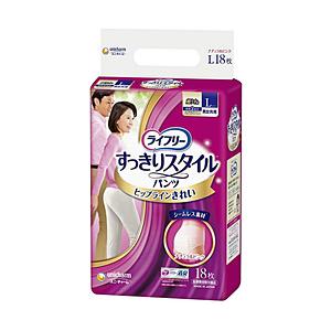ユニチャーム ライフリー すっきりスタイルパンツ ピンク L 18枚 〔介護用おむつ〕  ナチュラルピンク | 
