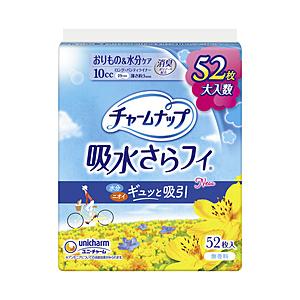 ユニチャーム 【チャームナップ】 吸水さらフィ パンティライナー ロング 無香料 52枚入〔サニタリー用品（生理用品）〕 | 